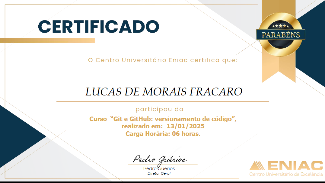 Certificado Git e GitHub